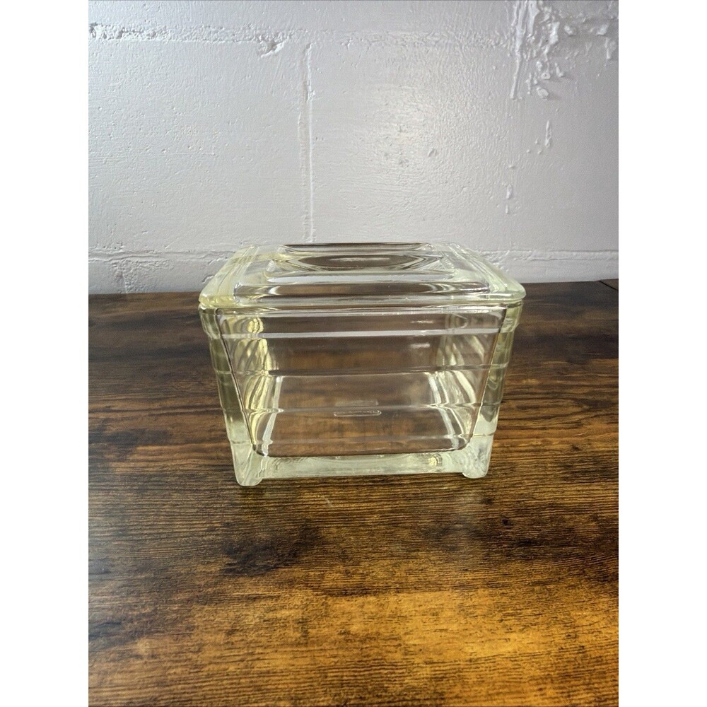 Vintage Glasbake Rectangle Dish With Lid Bakeware Ovenware Very Light Yellow